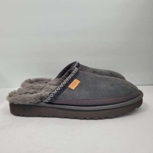 UGG Tasman Men's Dark Gray Slip-On Slippers S/N 1103900 US Size 11 - Picture 1 of 9